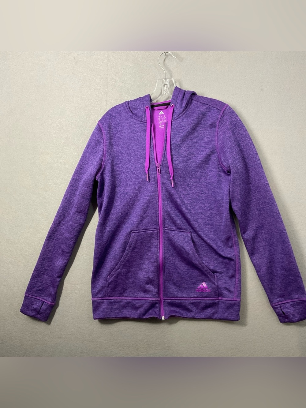 Adidas Ladies SM full zip Climawarm Jacket Purple (1004)